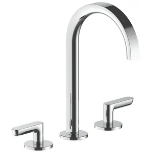 Смеситель для раковины Fantini Icona Deco 5302R107 двухзахватный, на 3 отв., донный клапан, хром