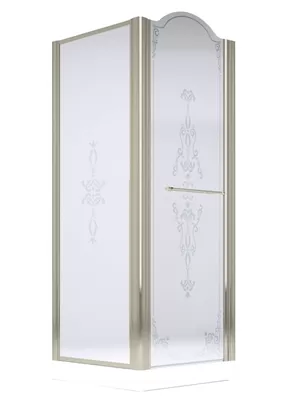 Душевой уголок Migliore (900х900х1950) стекло матовое+декор, хром 22685