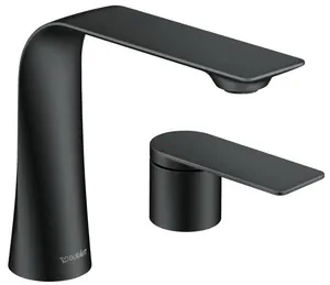 Смеситель для умывальника Duravit M однозахватный, на 2 отверстия, черный матовый D11120002046