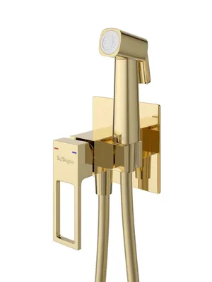 Смеситель BelBagno LUC-HGN-ORO однозахватный, с гигиеническим душем, цвет: золото