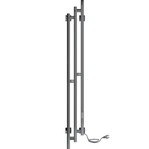 Полотенцесушитель Indigo 1500х170 таймер, скрытый провод справа, графит металлик