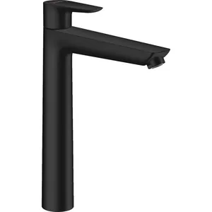 Смеситель Hansgrohe 71716670 для раковины с донным клапаном, 240мм, черный матовый