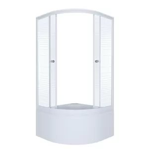 Душевой уголок Triton Б (90х90х192) 1/4 круга, высокий поддон, узор полосы DK154_2