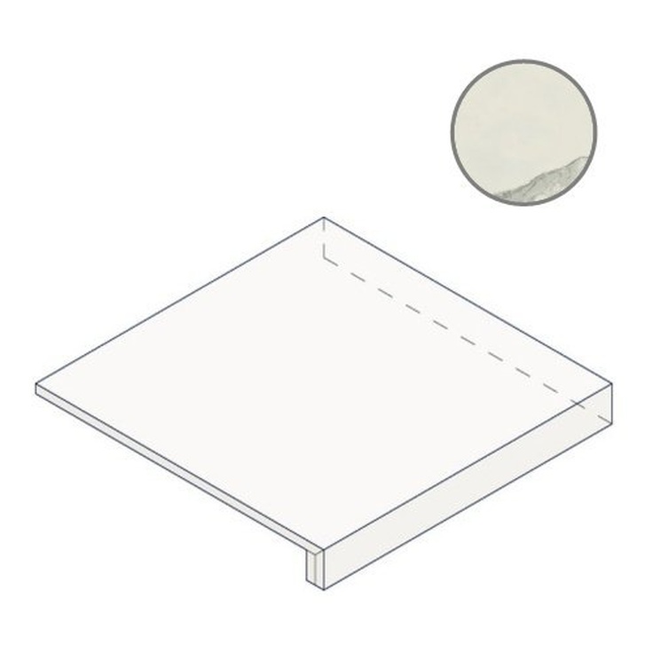 Atlas Concorde Russia Empire 620070002121 Statuario Scalino Angolare Dx 33x80 матовая