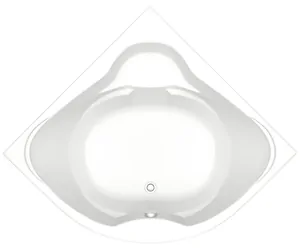 Ванна акриловая BAS 1430х1430 угловая, симметричная, каркас, без слива-перелива, белый