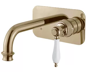 Смеситель CEZARES -BLSM2-02-Bi для раковины встраиваемый, однозахват., бронза/ручка белая