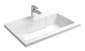 Раковина Aquanet 80 (Dolomite) 800х450 мм, литьевой мрамор, белая 187094