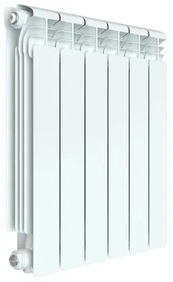 Радиатор алюминиевый RIFAR (565х480х90) 6 секции, бок. подкл, 1116 Вт, белый