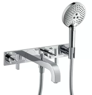 Смеситель Axor 39441 для ванны/душа двухзахватный, с ручным душем, хром