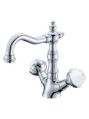 Смеситель Boheme 352 для раковины, на 1 отверстие, двухзахватный, хром