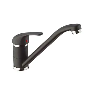 Смеситель для кухни Paini 136 мм, однозахватный, поворотный излив, черный матовый 6944573Z1KM