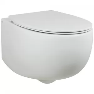 Унитаз подвесной AeT Italia 365x380x530 безободковый белый матовый S555T0R0V6101