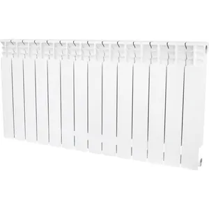 Радиатор STOUT 500 14 секций, биметаллический, боковое подключение, белый (RAL 9016) SRB-0310-050014
