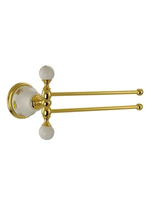 Migliore Полотенцедержатель двойной поворотный, керамика, золото ML.PRO-60.524.DO