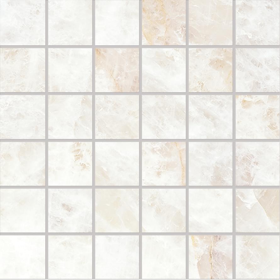 мозаика Tele Di Marmo Precious Mosaico 5x5 Crystal White Silktech 30x30
