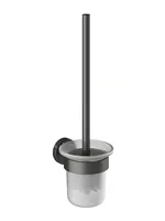 Ёршик для унитаза Aqueduto Ponto PON1045 подвесной, цвет: оружейная сталь