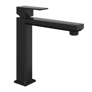 Смеситель для раковины Paini однозахв., без дон. клапана, излив 165мм, черный браш. 21PZ205M