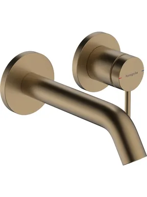 Смеситель Hansgrohe Tecturis S для умывальника встраиваемый, излив 165 см, шлифов.бронза 73350140