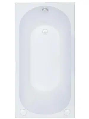 Ванна акриловая Triton (1300х700) без каркаса, со сливом-переливом ST02+E050