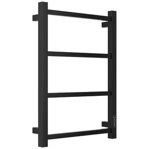 Полотенцесушитель электрический СТИЛЬЕ ФОРМАТ-26 600х400, матовый черный, ТЭН справа, 31526-6040