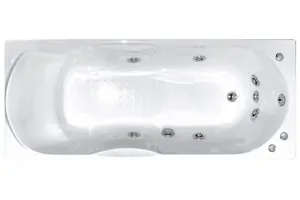 Ванна прямоугольная BACH 170х70 Система 2, гидромассаж 6 форсунок, многоцв. подсветка