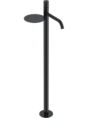 Смеситель Boheme 120-BB для раковины, напольный, однозахватный, ручка diamond, черный