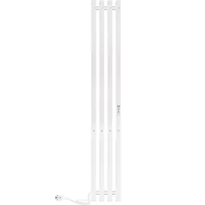 Полотенцесушитель Indigo 4 Pro 1200х180 (таймер, скр.монтаж, ун.подкл) белый матовый