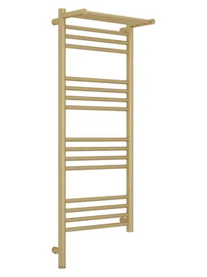 СУНЕРЖА с полкой Полотенцесушитель 1000х400 шампань матовая МЭМ левый 022-6006-1040