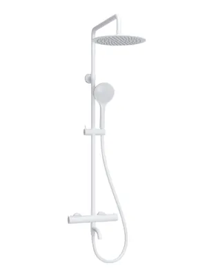 Душевая система WasserKRAFT A188.257.155.WM с термостатом для ванны, белый Soft-touch