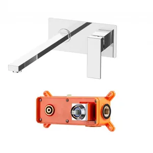 Смеситель для раковины BelBagno ROM-BLM-CRM встраиваемый,однозахв.,без донного клапана,хром