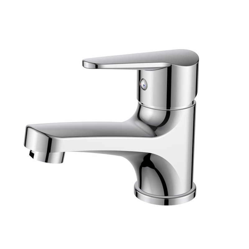 Смеситель для раковины VODA BZ26 однозахватный, низкий излив, без донного клапана, хром