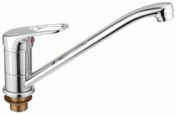 Смеситель Ledeme Н37 для кухни, поворотный излив, однозахватный, хром L4937