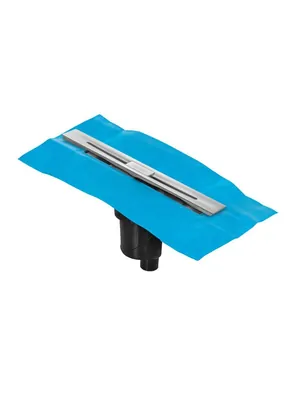 Душевой лоток BERGES 600, мат.хром, верт. выпуск S-сифон D50/105мм Н50мм, 090011