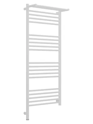 СУНЕРЖА с полкой Полотенцесушитель 1200х500 белый матовый МЭМ левый 30-6006-1250