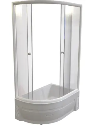 Душевой уголок Радомир (1200х800х1960) правый, стекло прозрачное, профиль белый, высокий поддон