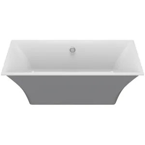 Ванна из литьевого мрамора BAS 170х80х64 отдельностоящая, серая