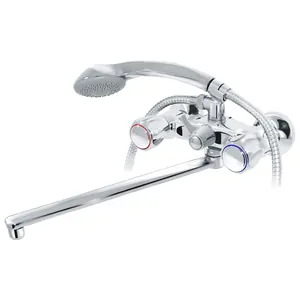 Смеситель для ванны VARION VARIOFIN 2024 18 1 резиновые кран-буксы, плоский излив 330мм