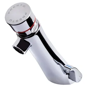 Смеситель для раковины Presto антивандальный, порционно-нажимной, хром 68402