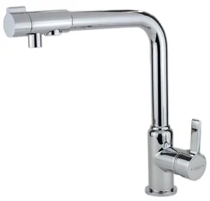 Смеситель для кухни ESKO однозахватный, с каналом для подключения питьевой воды, цвет: хром