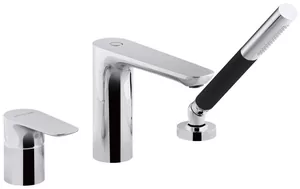 Смеситель Jacob Delafon на борт ванны, 3 отверстия, ручной душ E72292-CP