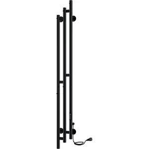 Полотенцесушитель Indigo (electro) 1500х170 таймер, скрытый провод справа, черный муар