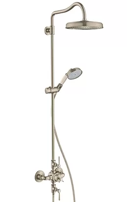 Душевая система Axor 16572820 термостат, верхний и ручной душ, шлифованный никель