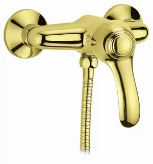 Смеситель CEZARES DM-03 для душа, однозахватный, настенный, выход под шланг 1/2", золото