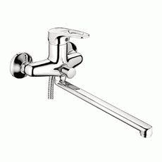 Смеситель Ledeme Н68-В настенный, для ванны и душа, с душевой лейкой, однозахватный, хром L2268-B