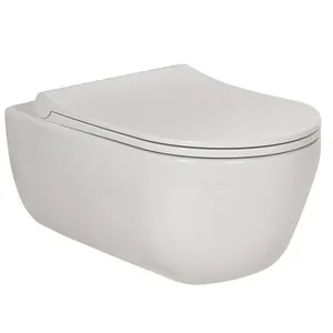 Унитаз подвесной BERGES Rimless 540х360х330, сиденье Toma Slim SO микролифт, белый 082118