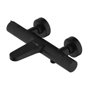 Смеситель для ванны/душа WasserKRAFT 7411 термостатический, короткий излив, черный матовый