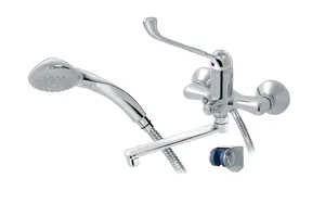 Смеситель для ванны/раковины VARION 9025 71 3 локтевой, однозахв., с душ. гарнитуром, хром