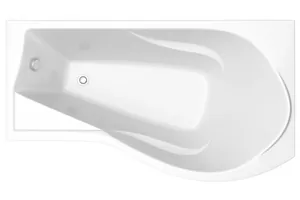 Ванна акриловая BAS 1700х800 угловая, правая, асимметричная,каркас, без слива-перелива, белый
