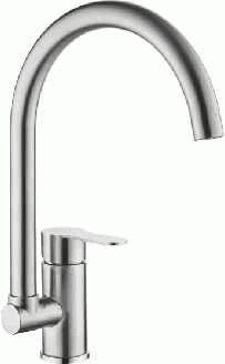 Смеситель Ledeme для кухни, однозахватный, поворотный излив, нержавеющая сталь L74003
