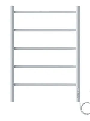 Полотенцесушитель электрический toHit 5 (500х700мм) 90Вт, нерж.сталь, кноп.панель, белый мат